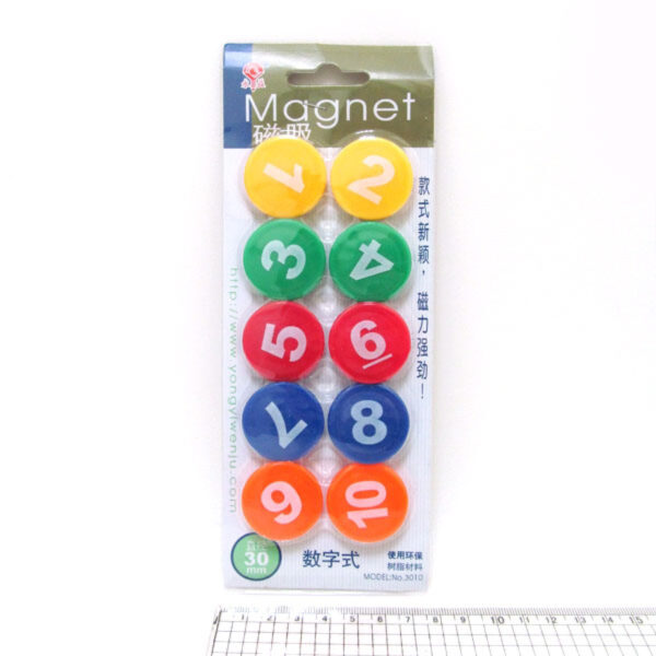 Магнит для доски Цифры 1-10 1567DSCN_ 3см 10шт блистер