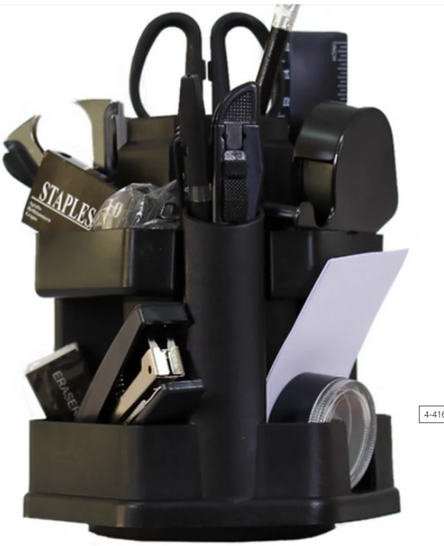 Набір настільнний 16пр., "вертушка" чорн. 4-416 4OFFICE