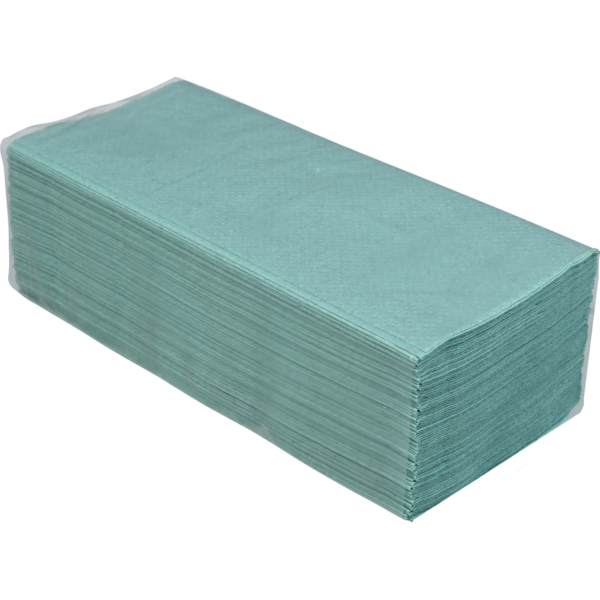 Рушники паперові макулатурні V-подібні.,160шт., зелені
