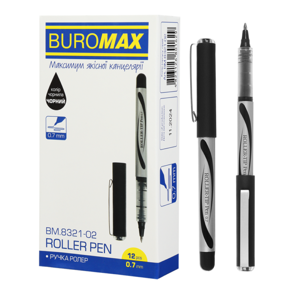Ручка ролер 0.7 мм, чорний BM.8321-02