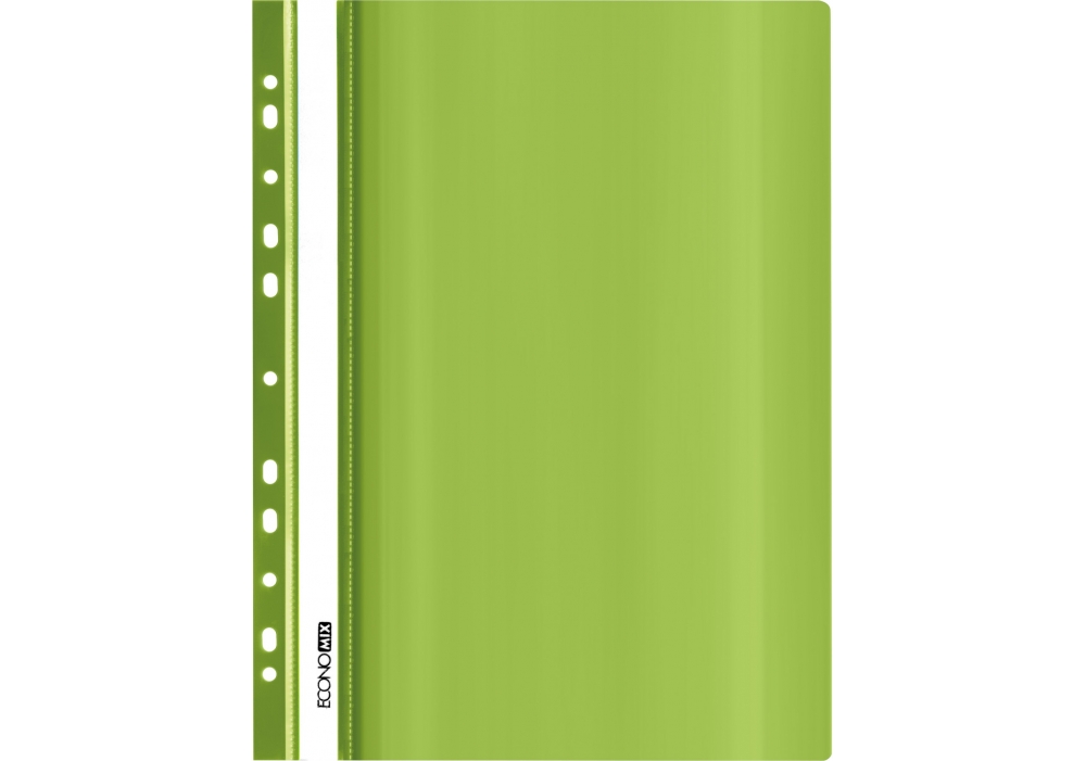 Папка-швидкозшивач А4 Economix E31510-13 з перфорацією, фактура "глянець", салатова