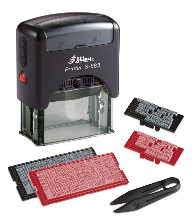 Самонабірний штамп 4-рядк, розмір поля 47х18мм чорн