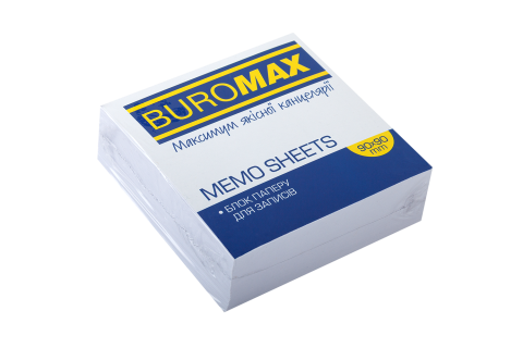 Блок білого паперу для нотаток JOBMAX 90х90х30мм., не склеєний BM.2209
