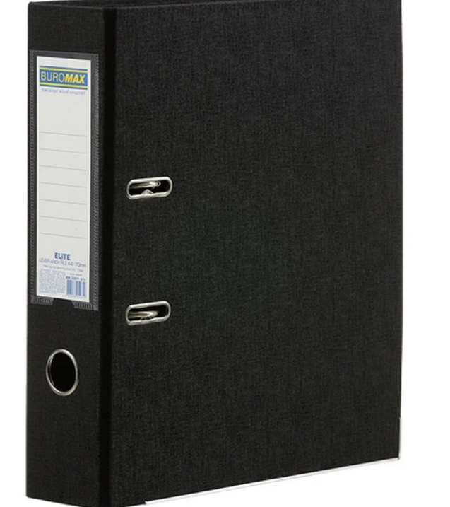 Реєстратор двосторонній А4, 70/75 мм (внутріш./зовніш.), IDEAL, чорний BM.3019-01с