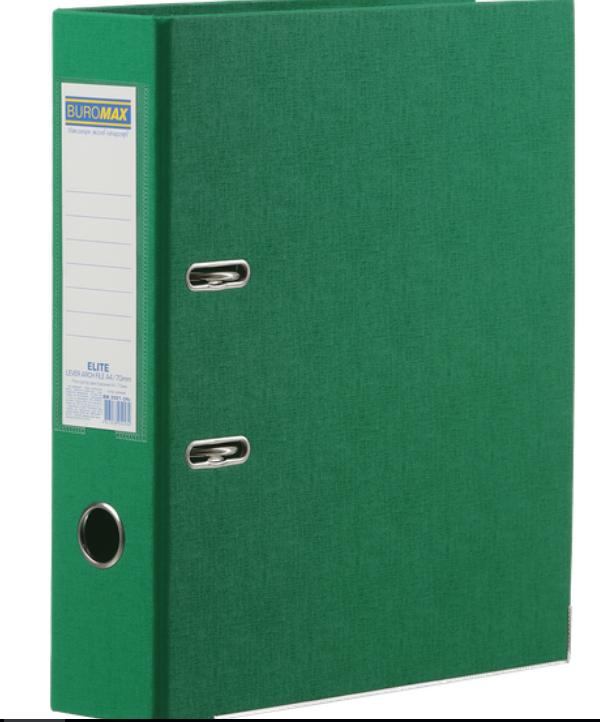 Реєстратор двосторонній А4, 70/75 мм (внутріш./зовніш.), IDEAL, зелений BM.3019-04с