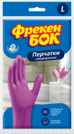 Рукавички універсальні, латексні, суперміцні, розмір L, рожеві, ФРЕКЕН БОК