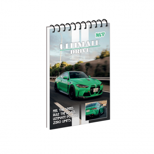 Зошит для записів Yes А6/80 од.спіраль "Drive Mode" 152481