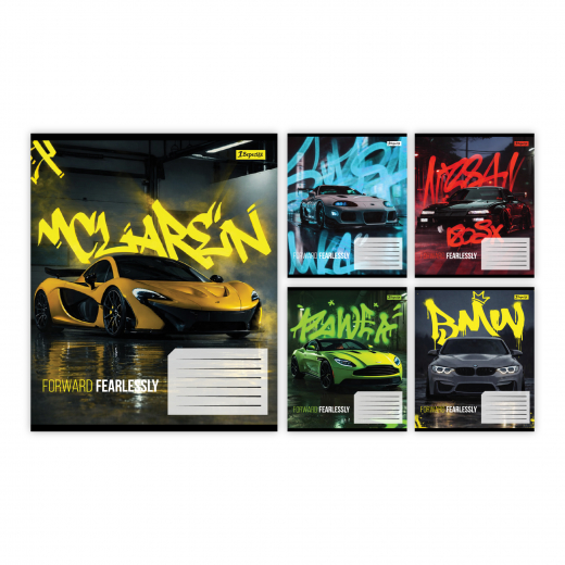 Зошит учнівський 1В "Fearleslly forward" А5/12 кл. 768667