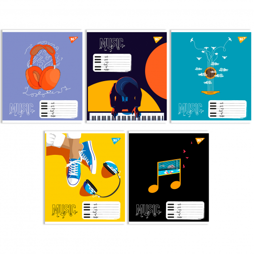 Нотний зошит Yes А5/12 Colours of music 767433