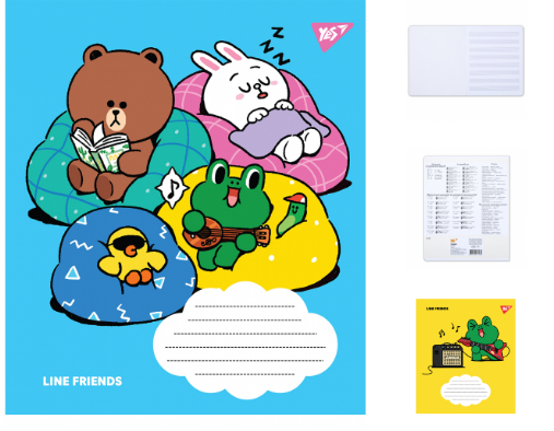 Нотний зошит YES А5/12 Line friends 766255