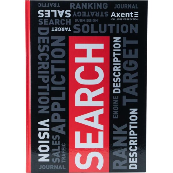 Книга записна А4, 80 арк., кл.,Colors, червона 8421-08-A