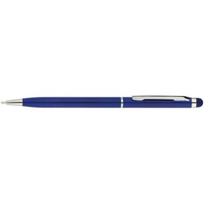 Ручка кулькова металева ECONOMIX E10308-24 STYLUS темно-синя, пише синім
