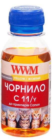 Уцінка! Строк придатності!  Чорнило WWM Canon CL-511/513, CLI-426Y/521Y, Yellow, 100 г (C11/Y-2) попередня ціна 110,00 грн.