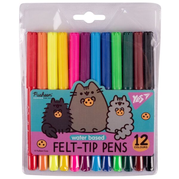 Фломастери Yes 12 кольорів "Pusheen friends"650545