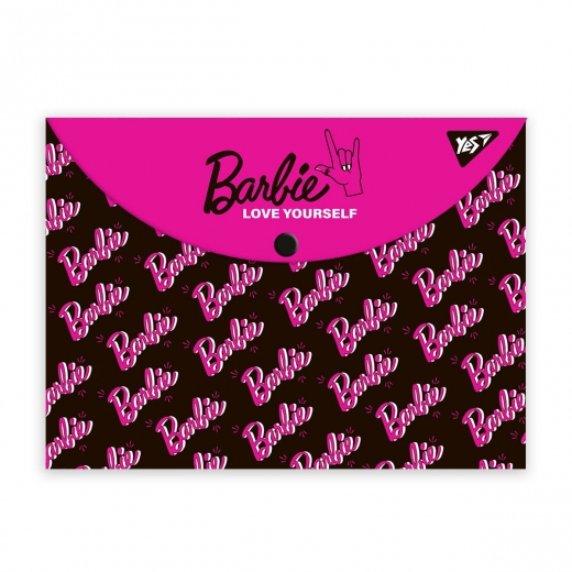 Папка-конверт YES на кнопці А4 Barbie
