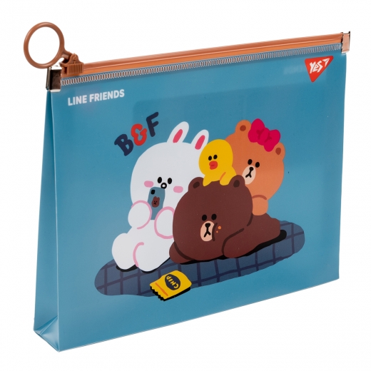 Папка-конверт YES B6 на блискавці "Line Friends. Cony"