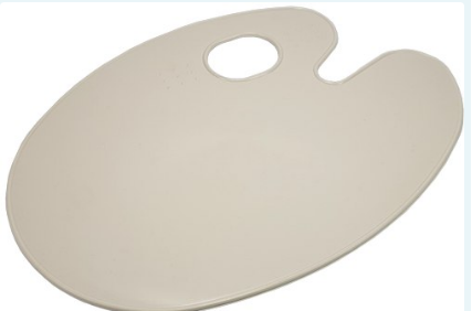 Палітра овальна біла велика