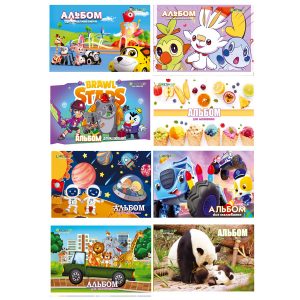 Альбом для малювання, формат А4, 12 арк.,120 г/м2, на скобі, з перфорацією