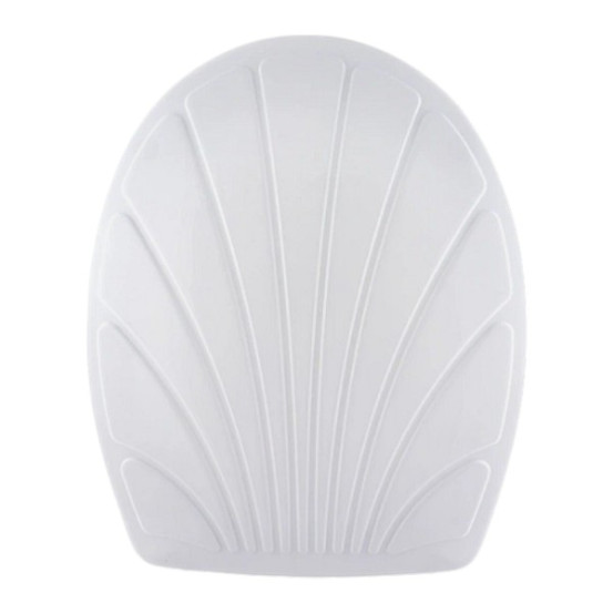 Кришка для унітазу пластикова перлина, колір білий