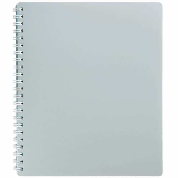 Зошит для нотаток, B5, 80 арк., клітинка, пластикова обкладинка, сірий CLASSIC