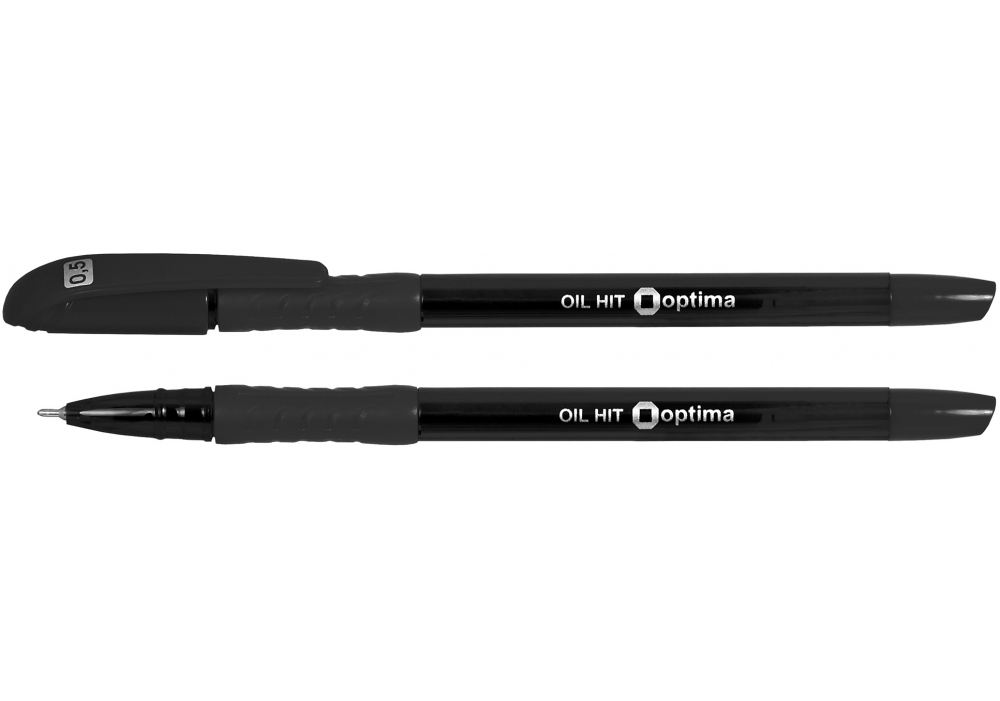 Ручка кулькова Optima Oil Hit, чорна, O15630-01
