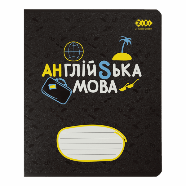 Зошит учнівський шкільний BLACK, 36арк., клітинка, англійська, KIDS LINE ZB.1730-01
