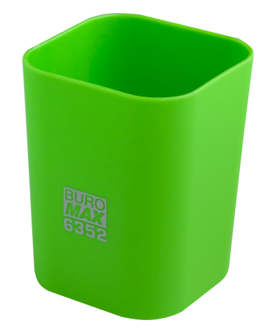 Стакан для ручек пластиков Buromax BM.6352-15 RUBBER TOUCH св-зелений
