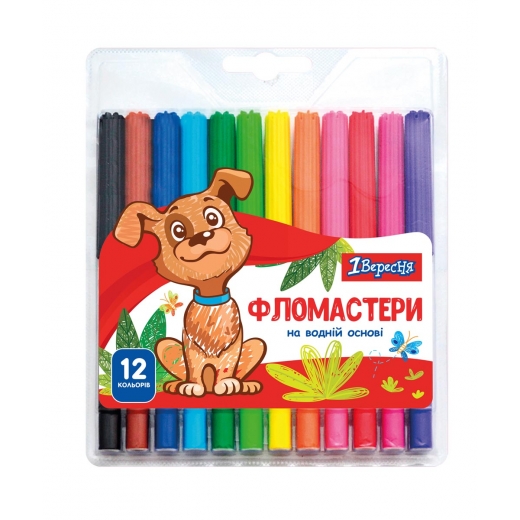 Фломастери  1Вересня 12 кольорів  "Zoo Land" 650457