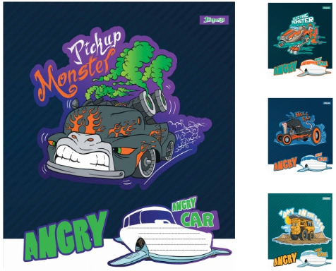 Зошит 12арк клітинка 1Вересня 766261 Angry car