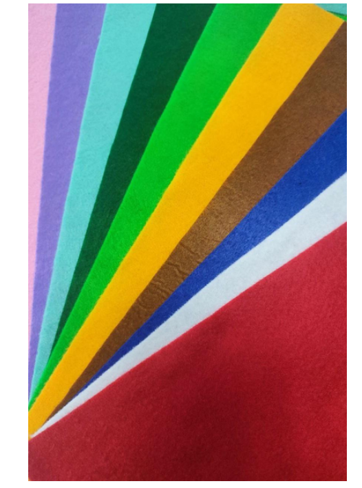 Фетр листовий 40 x 50 см Мікс 10 кольорів, SQ4004-MIX1