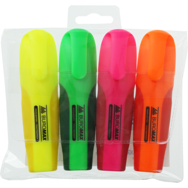 Набір маркерів текстових 4 кольори Buromax BM.8904-84 Neon