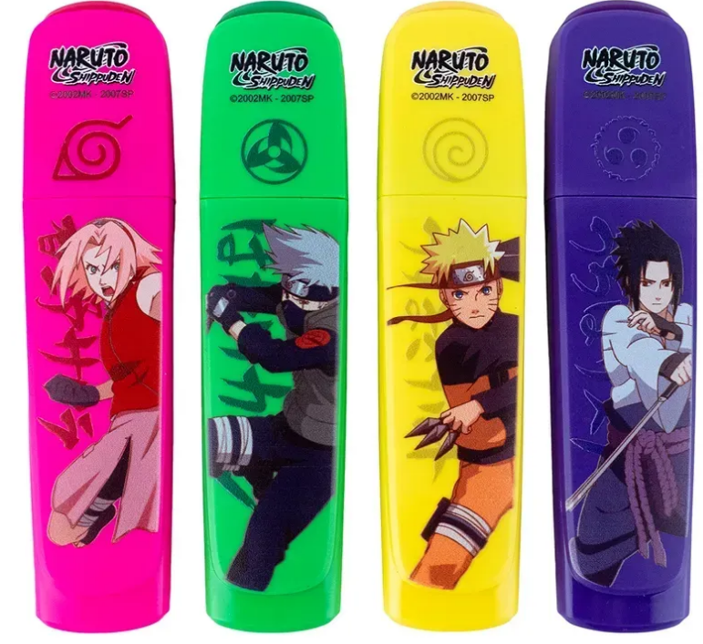 Маркер Highlighter, набір з 4-х кол., Naruto