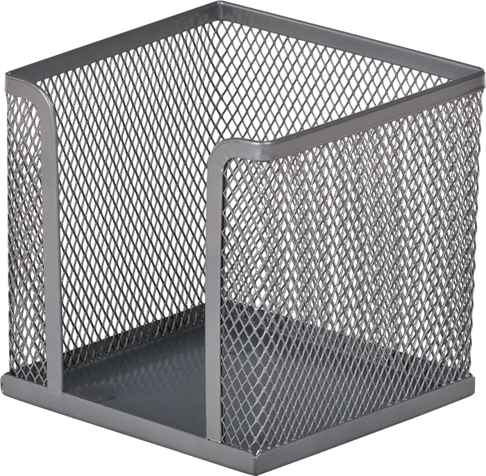 Бокс для бумаги 10*10*10 см Buromax металлический, серебрянный