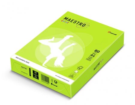 Папір кольоровий А4 80 г/м  1арк  Maestro Color Neon Green зелений 12974