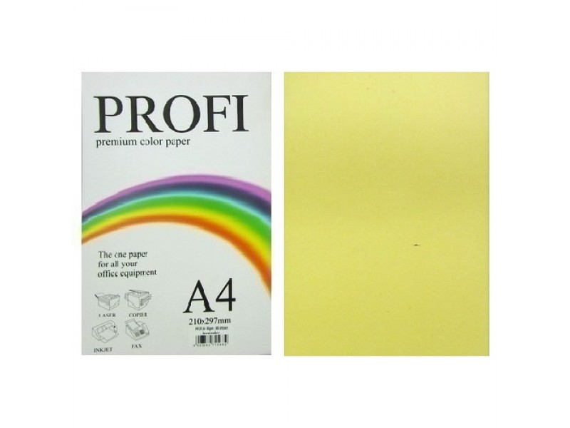 Папір А4 пл 160 250л Profi жовтий №160