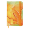 Книжка записна MARBLE, на гумці, А6, 80 арк., клітинка., офсет крем., тв.лам.обл., помаранчева