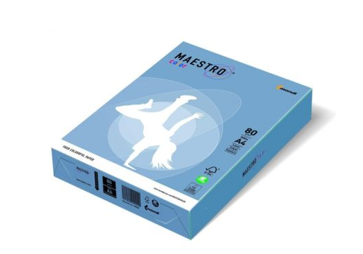 Папір кольоровий А4 80 г/м  ціна за 1 арк  Maestro Color Intensive AB48 Aqua Blue