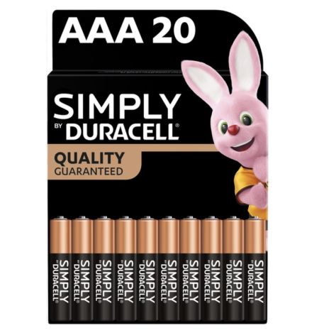 Елемент живлення LR-03 1х20шт DURACELL SIMPLY AAA 54811 ціна з 1 батарейку