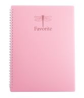 Зошит для нотаток FAVOURITE, PASTEL, А4, 80 арк., клітинка, пластикова обкладинка, рожевий