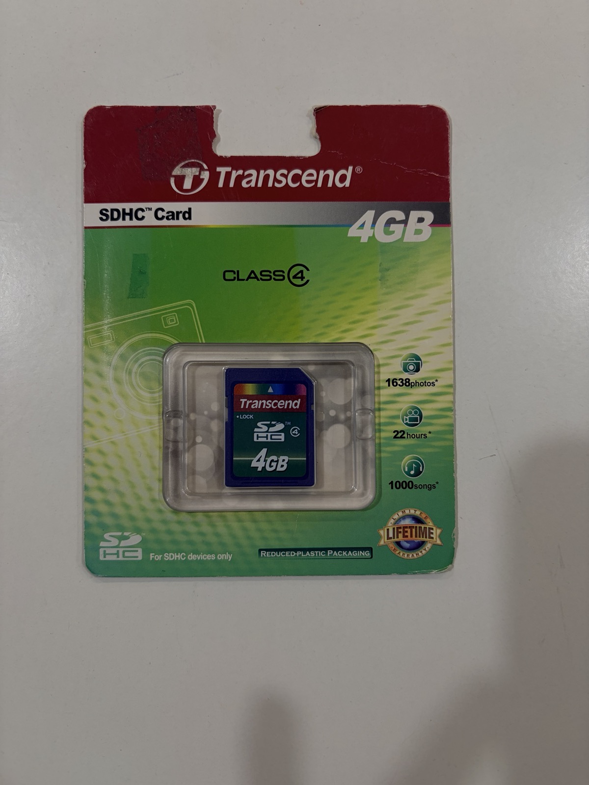 Карта памяти 4Gb Transcend Class4 TS4GSDHC4 818557
