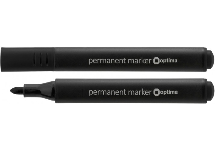 Маркер перманентний трикутний OPTIMA O16115 2 мм, чорний