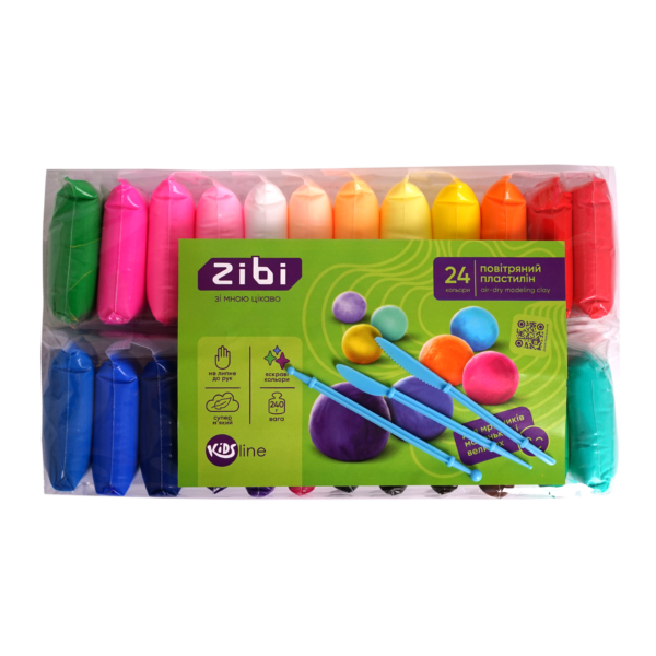 Набір повітряного пластиліну для ліплення 24 шт, KIDS Line ZB.6297