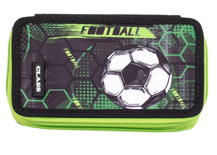 Пенал 2-ярусний порожній, поліестер, "Football" 26308C CLASS