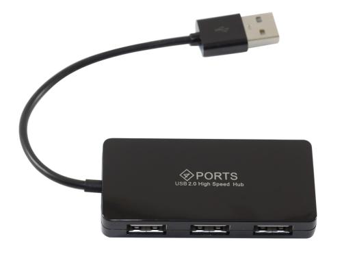 Хаб USB Atcom TD4005, Black, USB 2.0 - 4xUSB 2.0, кабель 12 см (10725)