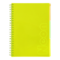 Зошит на пружині NEON, А4 (210x297), 120 арк, клітинка, 3 PVC розділювачі, PVC обкладинка, жовтий BM.24349911-08
