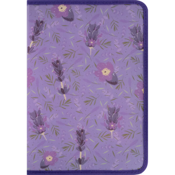 Папка об'ємна на блискавці А4+ Lavender-4 1804-39-A