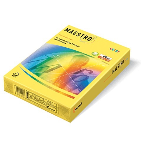 Папір кольоровий А4 80 г/м 1арк Maestro Color Intensive SY40 Sun Yellow сонячно-жовтий