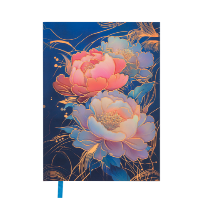 Щоденник недатований. поліграфічний PEONY, A5, темно-синій, 336 стор BM.20170-03