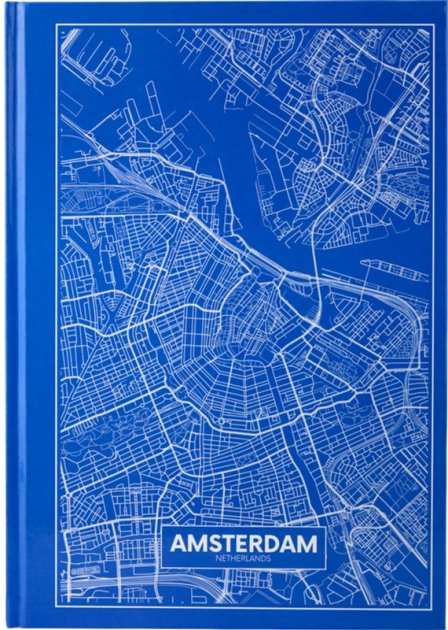 Деловая книга А4 96л # Axent Maps Amsterdam 8422-507-A блакитний