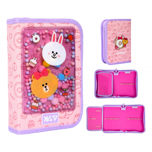 Пенал твердий Yes одинарний з клапаном HP-03 Line Friends Always Together 533731